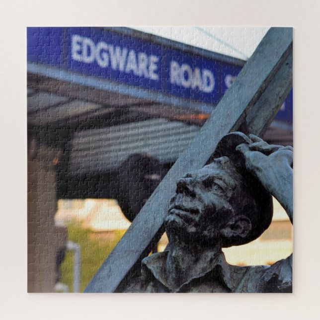 Edgeware Road Station Statue - 20x20 - 676 pcs. Jigsaw Puzzle (Vertical)