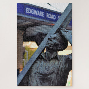 Edgeware Road Station Statue - 20x30 - 1014 pcs. Jigsaw Puzzle