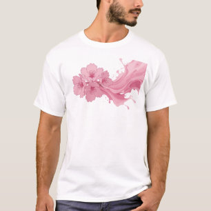 Edgy ABSTRACT FLOWER Statement Design T-Shirt