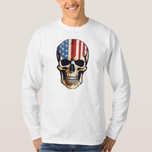 "Edgy and Bold: Skull Printed T-Shirt" man T-Shirt