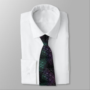 Edgy Anniversary Gift Ideas Crocodile Print  Tie