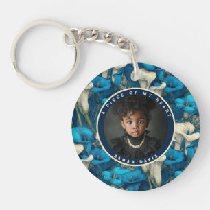 Edgy Anniversary Gifts For Him Floral Calla Lilies Key Ring