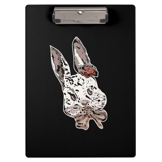 Edgy, artistic rabbit illustration - Unique art Clipboard (Front)
