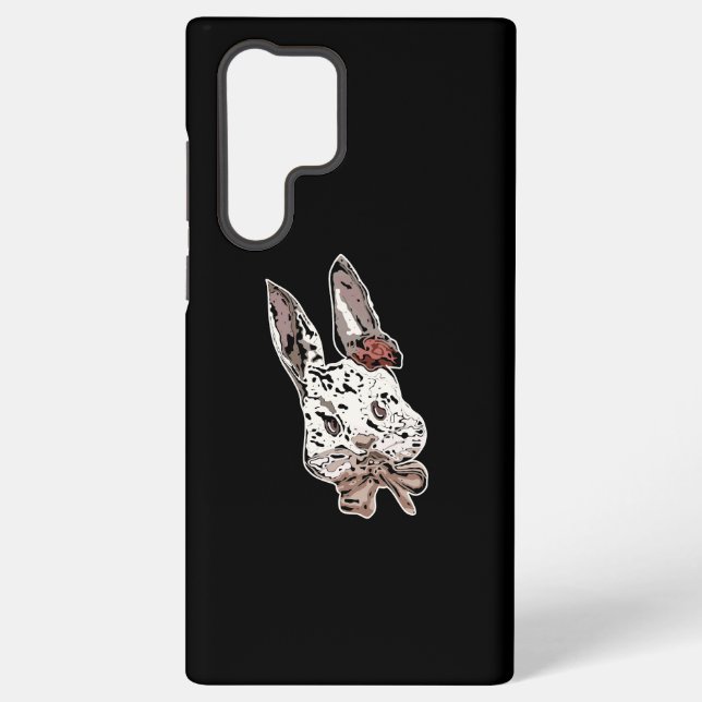 Edgy, artistic rabbit illustration - Unique art Samsung Galaxy S22 Ultra Case (Back)
