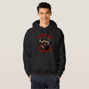 Edgy "Believe Nothing" Sceptic Streetwear - Dark  Hoodie