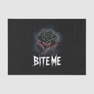 Edgy 'Bite Me' Gothic Rose Design  Tissue Paper