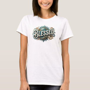 Edgy BLESSED Art Composition T-Shirt