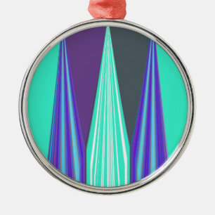 Edgy Blue art Metal Tree Decoration