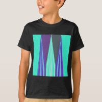 Edgy Blue Purple Cyan Chevron Art Print