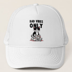 Edgy Cat- Bad Vibes Only Trucker Hat