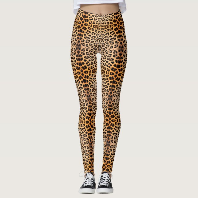 Edgy Cheetah Leggins Leggings (Front)