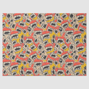 Edgy Comic Sharp Teeth Monster Tissue Paper