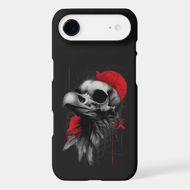 Edgy Crow Skull Gothic Grunge Street Art (Back)