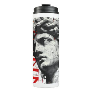 Edgy David Bust Modern Street Art Thermal Tumbler