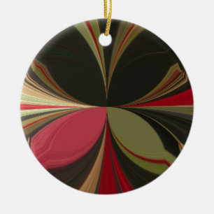 Edgy Earth Kaleidoscope Art Print Ceramic Tree Decoration