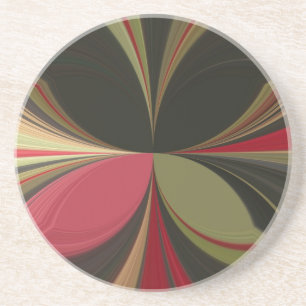 Edgy Earth Kaleidoscope Art Print Coaster
