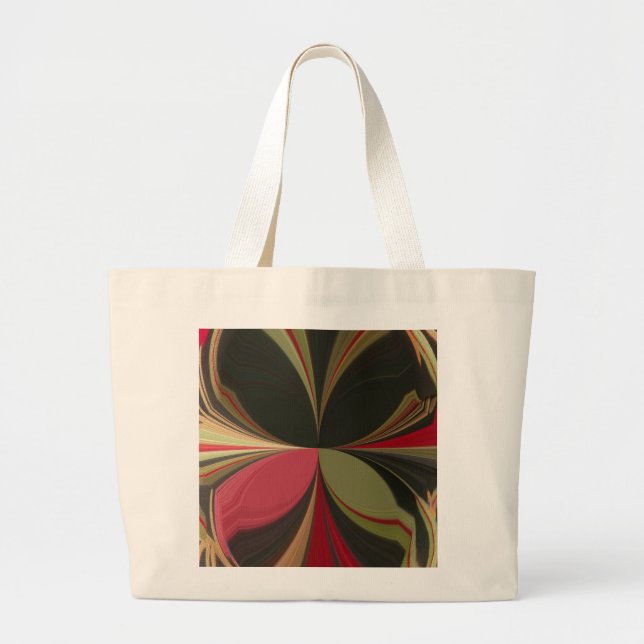Edgy Earth Kaleidoscope Art Print Large Tote Bag (Front)