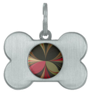 Edgy Earth Kaleidoscope Art Print Pet Name Tag