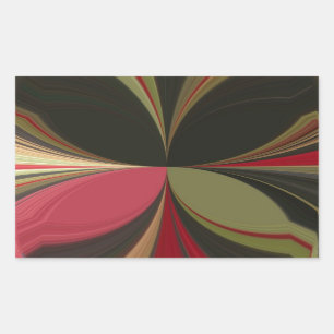 Edgy Earth Kaleidoscope Art Print Rectangular Sticker