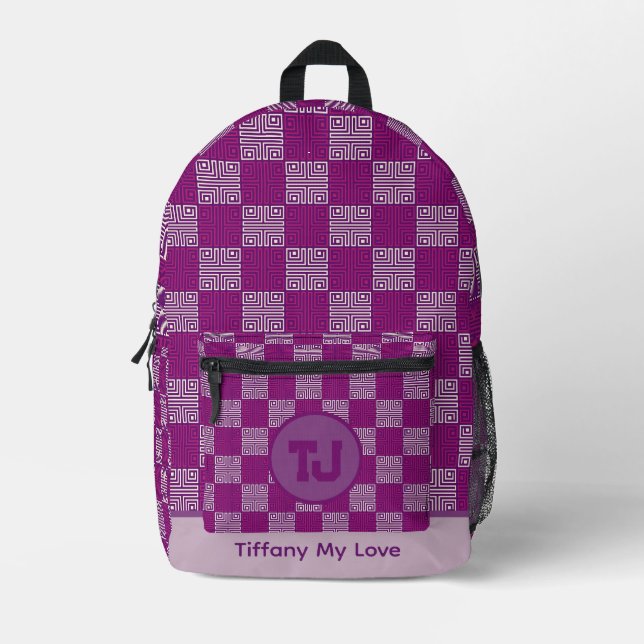 Edgy Elementary Student Vacation Backpack For Her (Front)