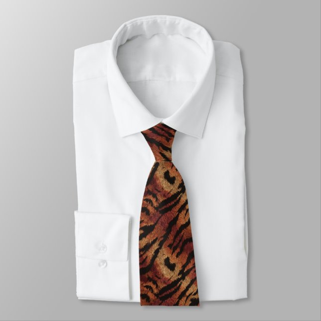 Edgy Fathers Day Animal Print Tie (Tied)