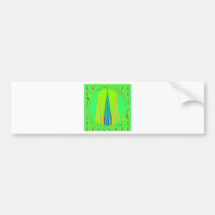 Edgy Geometrical Neon Design Bumper Sticker
