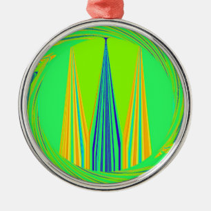 Edgy Geometrical Neon Design Metal Tree Decoration