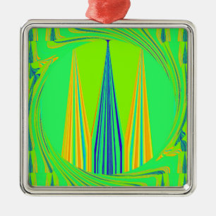 Edgy Geometrical Neon Design Metal Tree Decoration