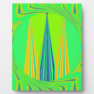 Edgy Geometrical Neon Design Plaque