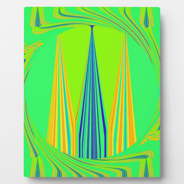 Edgy Geometrical Neon Design Plaque (Front)