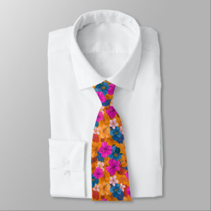 Edgy Gifts For Dad Tropical Flower Tie