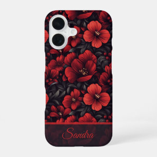 Edgy Girls Gift Rose Name iPhone 16 Case