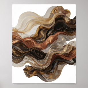 Edgy Gold ABSTRACT ART Art Print