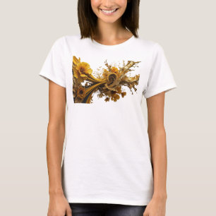 Edgy Gold ABSTRACT ART Statement Tee