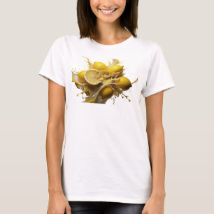 Edgy Gold Abstract Lemons Style Statement T-Shirt