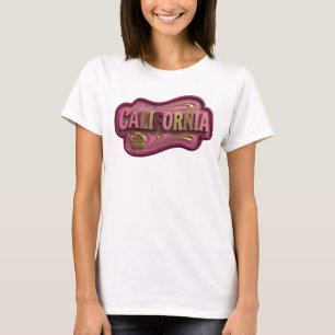 Edgy Gold CALIFORNIA 3D Text Art T-Shirt