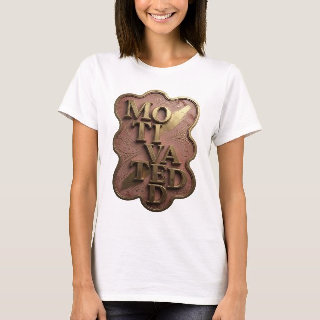 Edgy Gold MOTIVATED Tee (Front)