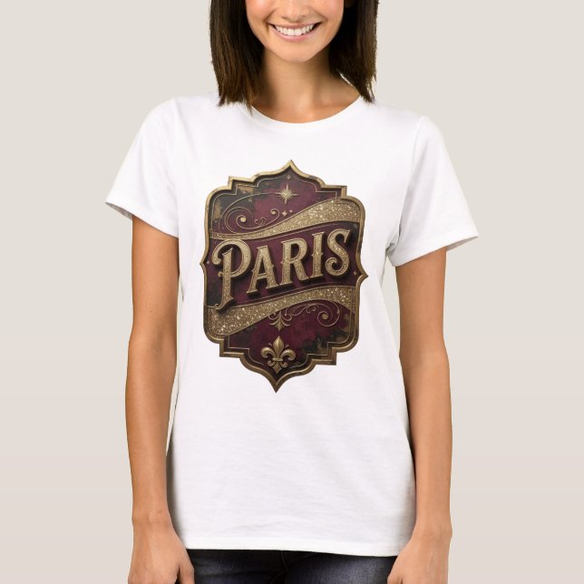Edgy Gold PARIS Custom Tee (Front)