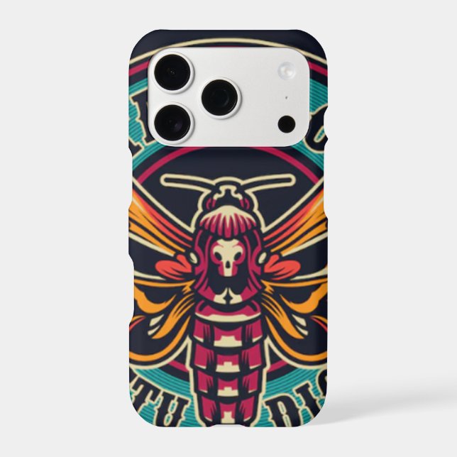 Edgy Gothic Death Moth Abstract Graphic Phone Case (Back)