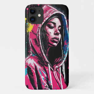 Edgy Graffiti Girl iPhone 11 Case