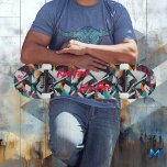 Edgy Graffiti with Red 'Ride Fast Live Free' Motto Skateboard<br><div class="desc">This skateboard features a striking graffiti-inspired design with bold, angular abstract shapes in shades of grey, teal, and orange. The "Ride Fast Live Free" motto in vibrant red stands out against the dynamic backdrop, symbolising the freedom and adrenaline that skaters embrace. The raw, urban aesthetic and intense colour contrasts make...</div>