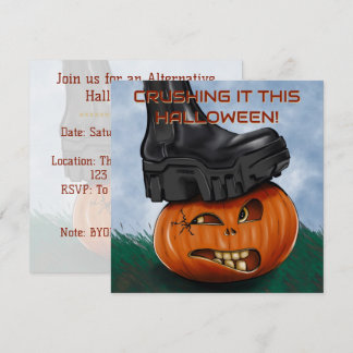Edgy Halloween Party Crushing Pumpkin Boot