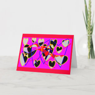 Edgy Hearts Holiday Card