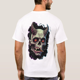 Edgy Horned Oni Monster graphic T-Shirt
