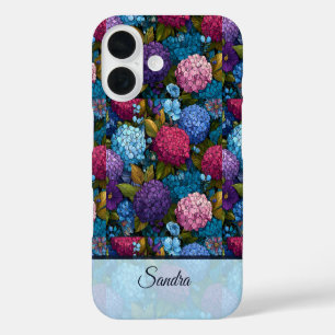 Edgy Housewarming Gift Hydrangeas Flower Name iPhone 16 Case