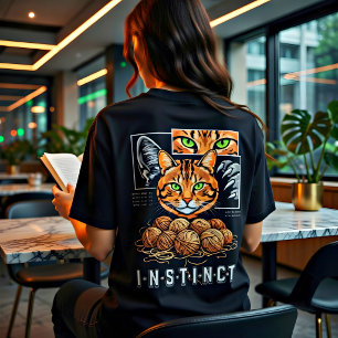 Edgy Instinct Cat Lover Streetwear Gift T-Shirt