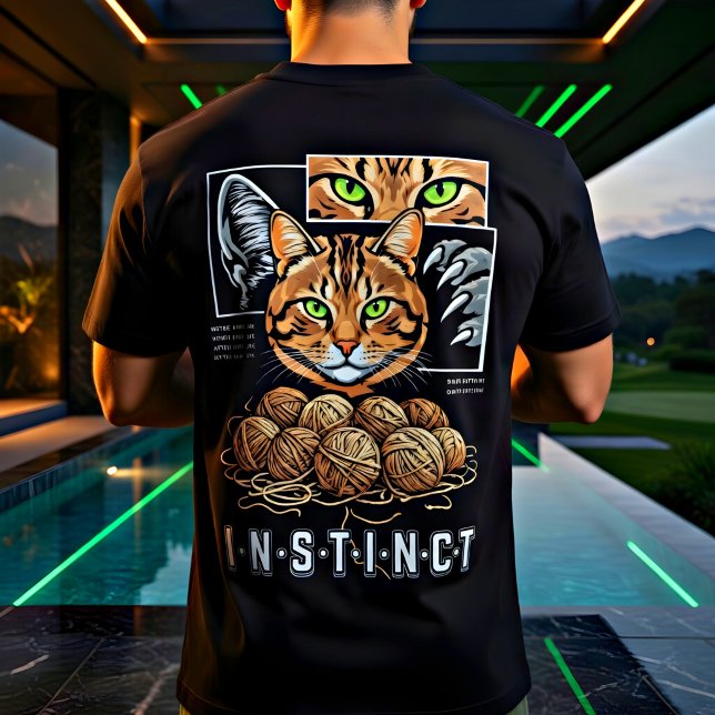 Edgy Instinct Cat Lover, Wired Different Cool cat T-Shirt (Creator Uploaded)