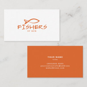 Edgy Jesus Fish Logo Christian Business Card