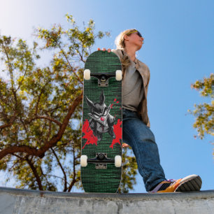 Edgy Manga Vibes Binary Code Skateboard