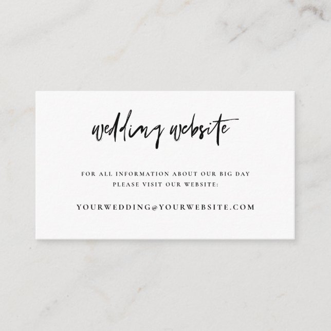 Edgy Minimal Website Details Enclosure Card (Front)